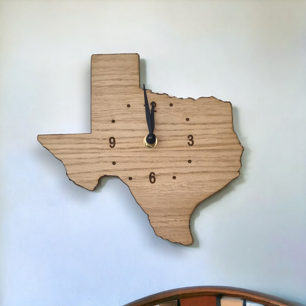 Wooden Custom Bespoke Country / Place Clocks - Silent Sweep Movement, Custom Engraving, Different Colour Hands/Woods, in Many Sizes