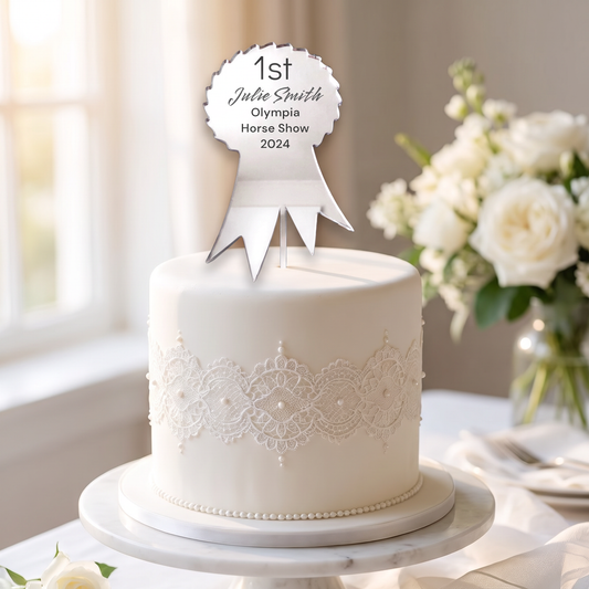 Decorative Rosette Cake Toppers for Birthdays and Weddings