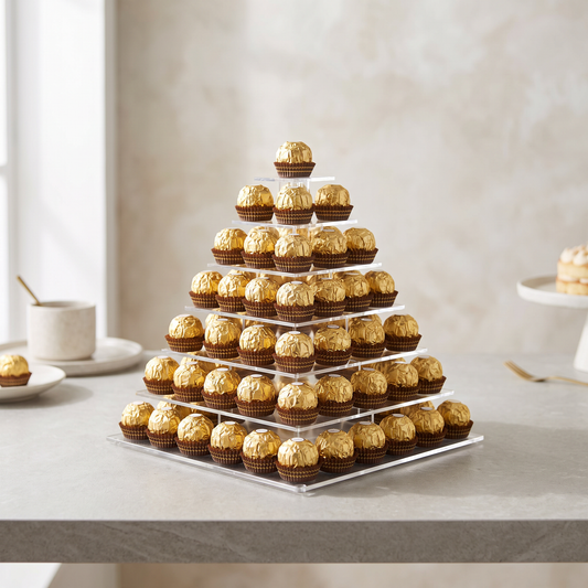 Square Rocher Cake Stand for Desserts and Displays