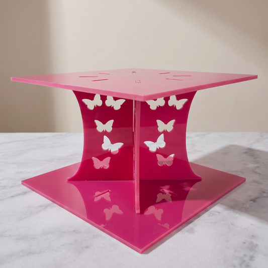 Butterfly Square Cake Separator for Wedding and Party Stands