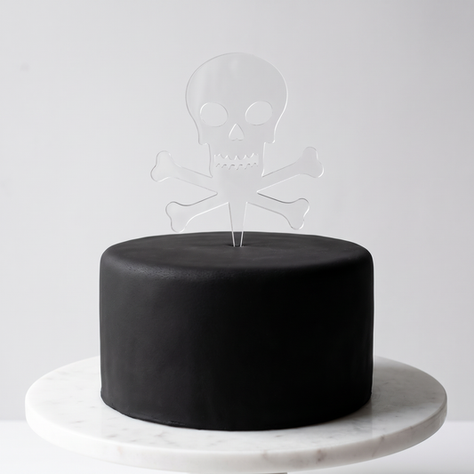 Pirate Skull and Crossbones Recycled Acrylic Cake Cupcake Toppers