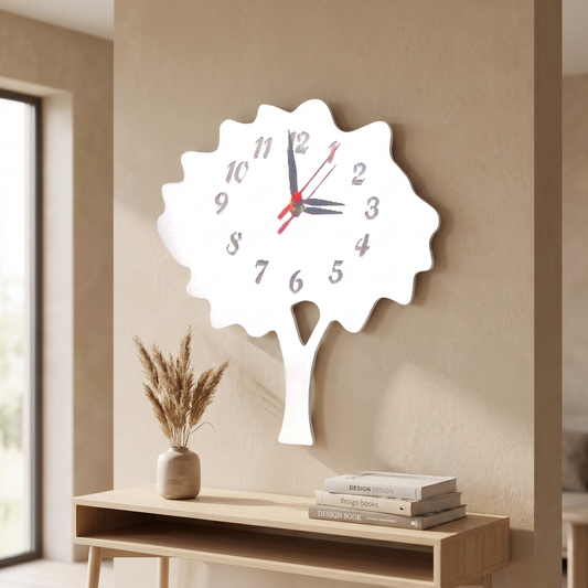 Tree Shaped Wall Clock - Decorative Minimalist