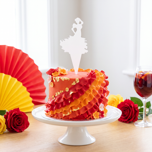 Flamenco Dancer Cake Topper for Themed Parties and Celebrations