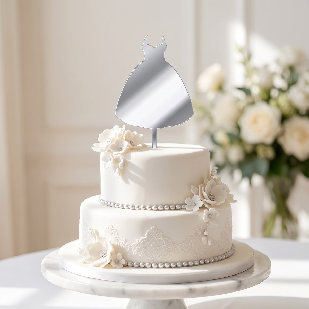 Ball Gown Cake Topper for Wedding and Formal Event Decorations