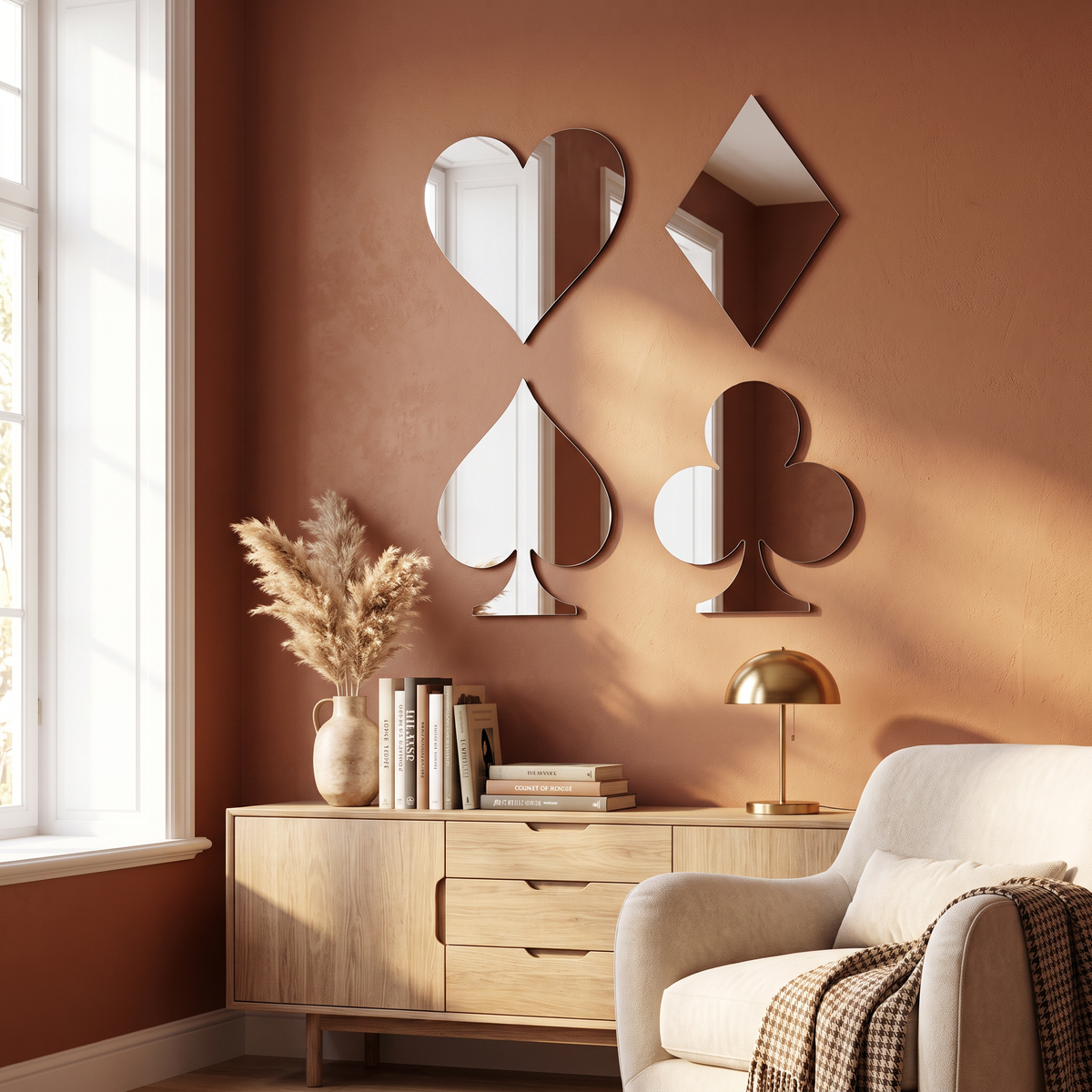 Heart, Diamond, Spade & Club Mirror