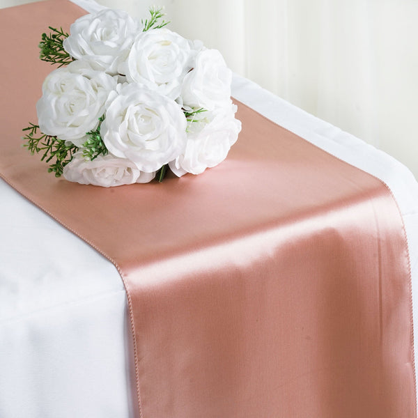Dusty Rose Satin Smooth Table Runners