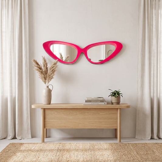 Retro Glasses Shaped Wall Mirrors
