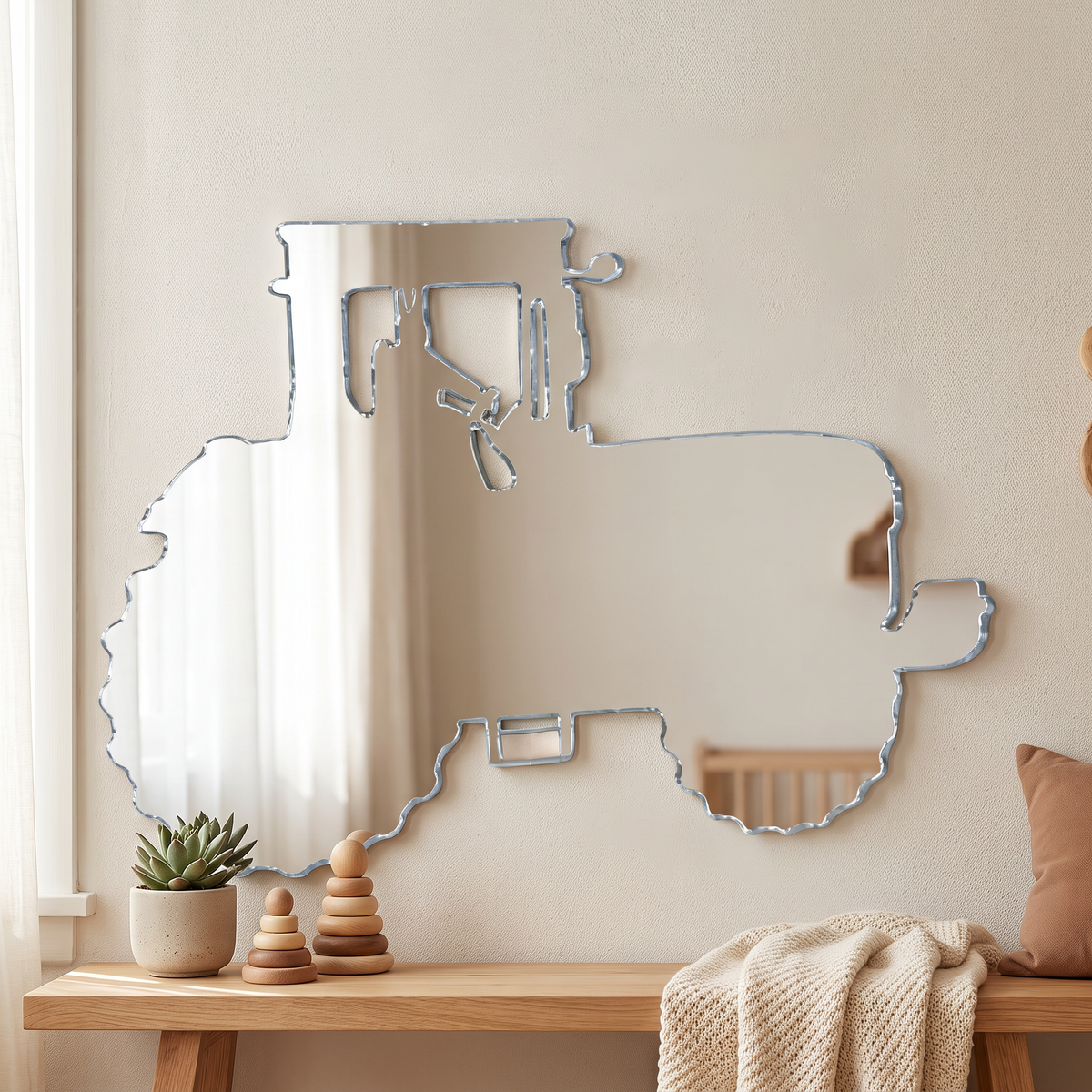 Tractor Shaped Mirror