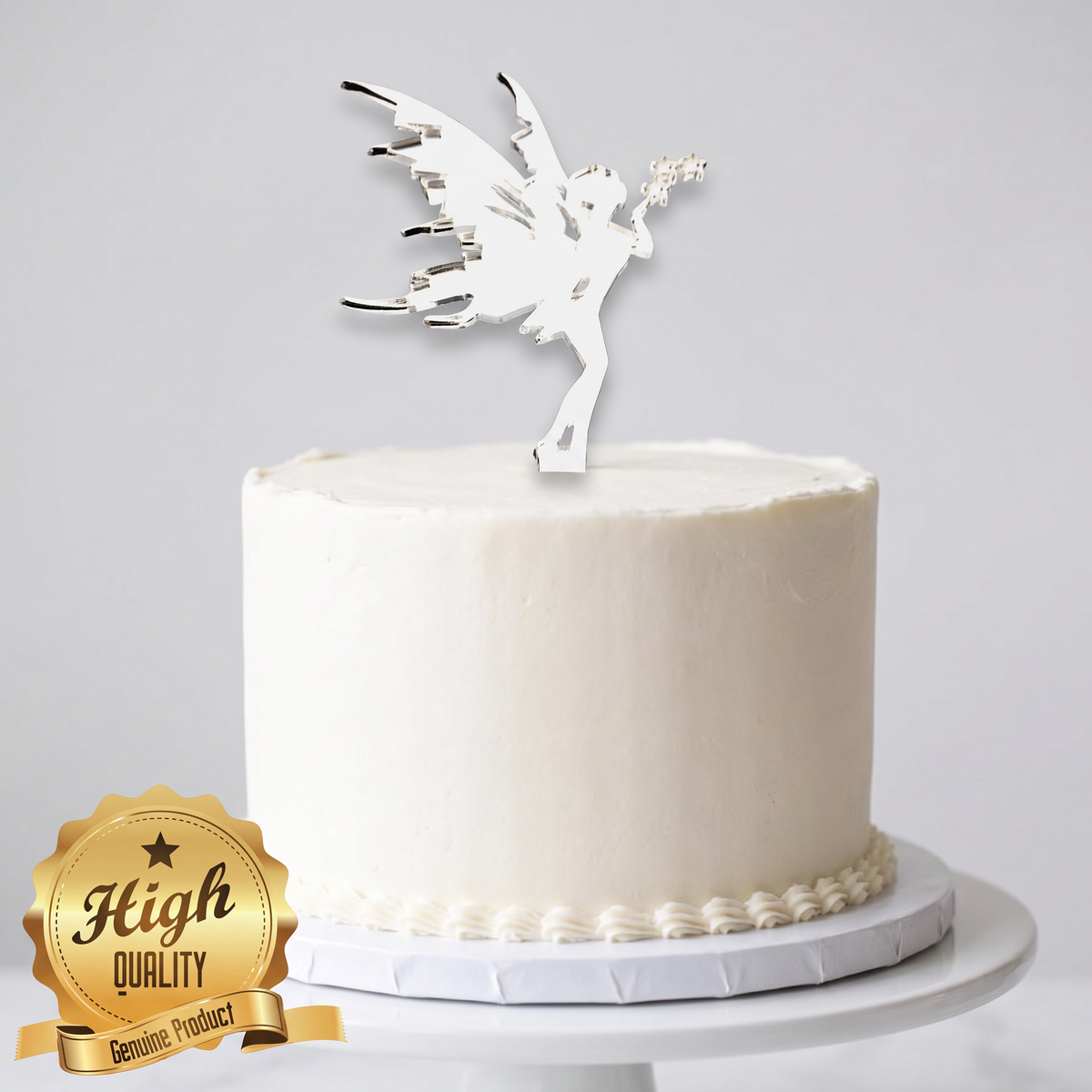 Custom Recycled Acrylic Fairy Cake Toppers in Multiple Sizes