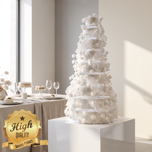 Clear Acrylic Floating Cake Stand with LED Lights