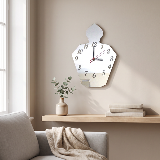 Perfume Bottle Wall Clock Decorative Modern Timepiece