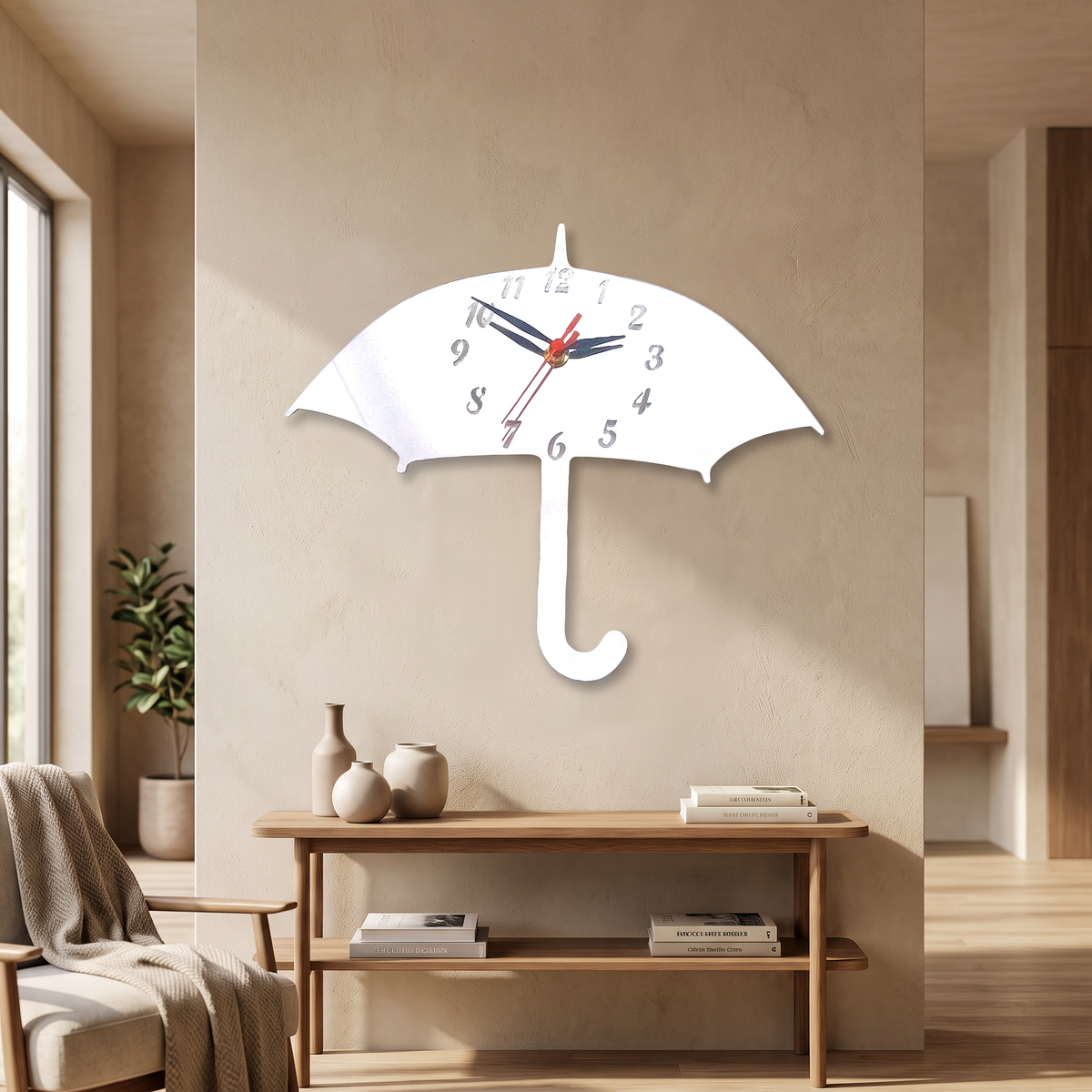 Umbrella Wall Clock Decorative Home Decor