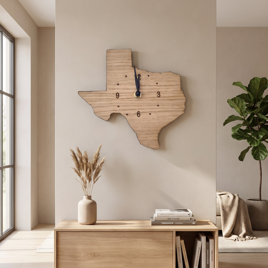 Map Clocks, Any Country or state Wall Clock - Laser Cut Wood Decor