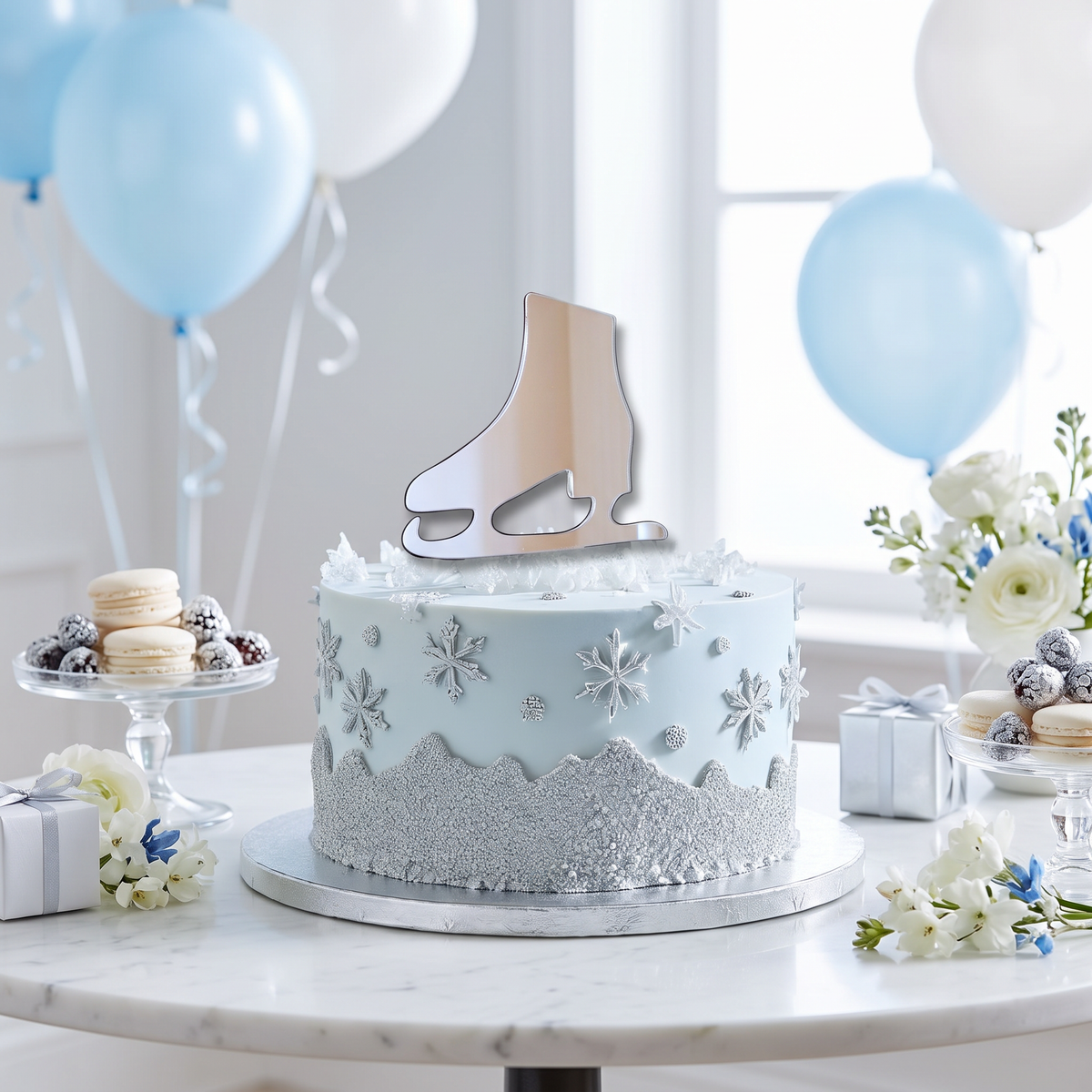 Décorations de gâteaux en forme de patins à glace