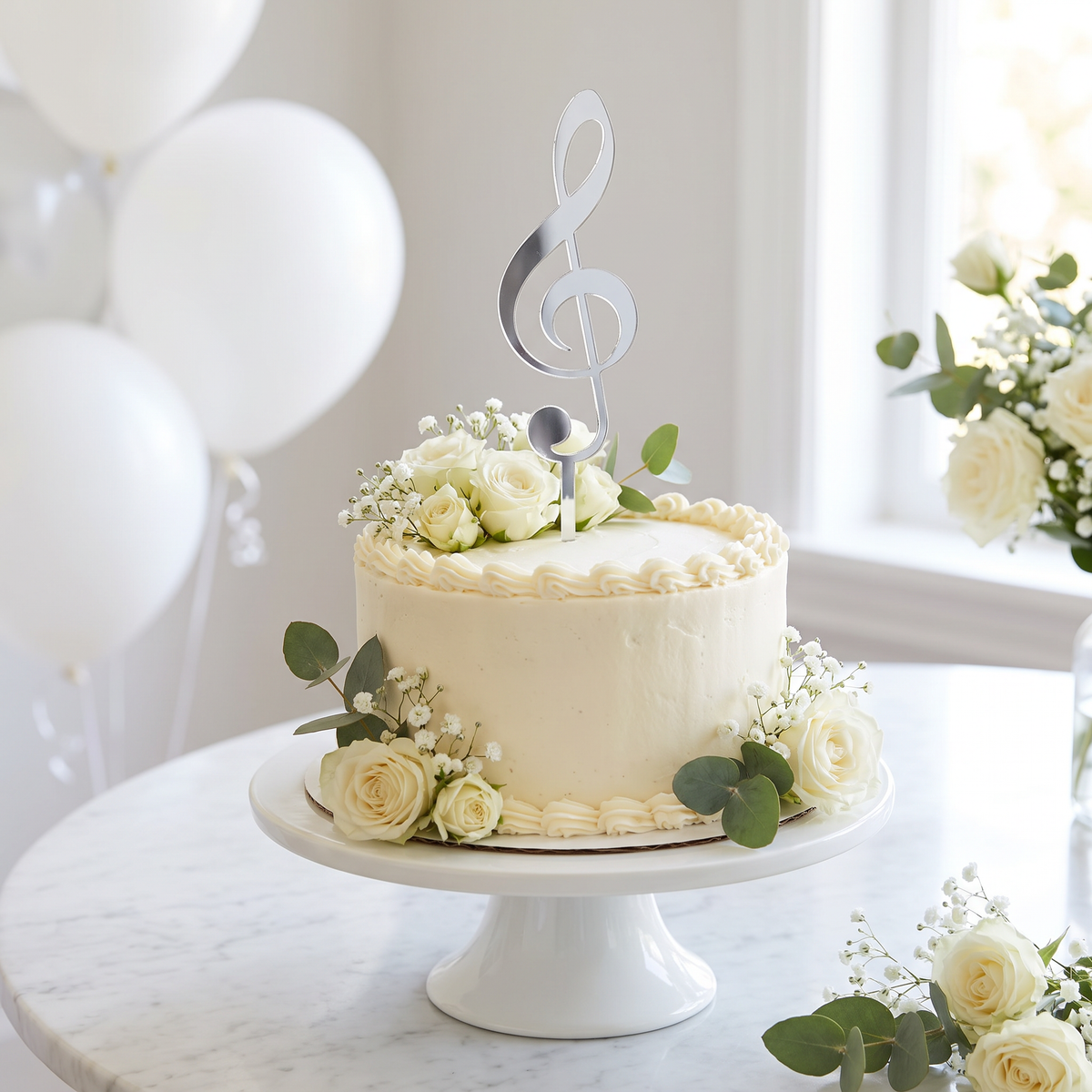 Musical Note Cake Topper, Handmade Acrylic Music Party Decoration