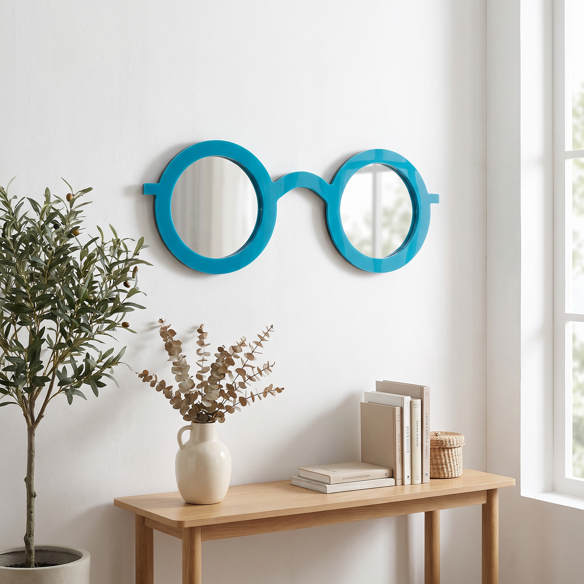 Round Glasses Shaped Wall Mirrors