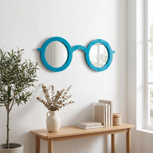Round Glasses Shaped Wall Mirrors