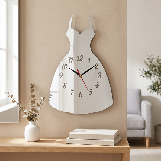Ballgown Shaped Decorative Wall Clock