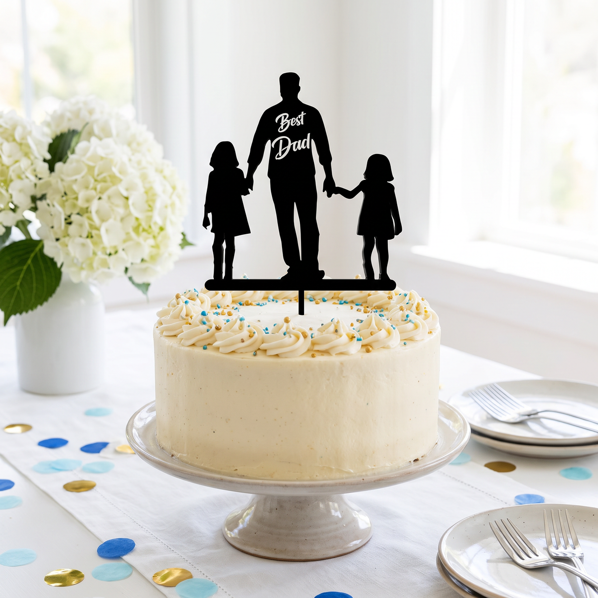 Custom Dad Birthday and Father's Day Acrylic Cake Topper