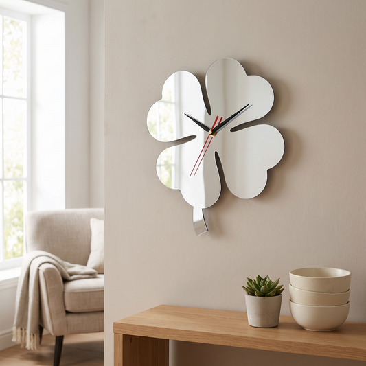 Horloges en forme de trèfle à quatre feuilles - Plusieurs choix de couleurs