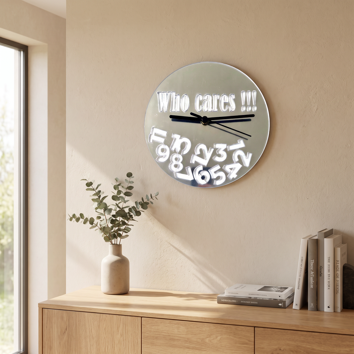 Modern Two-Tone Round Wall Clock - Multiple Color Options