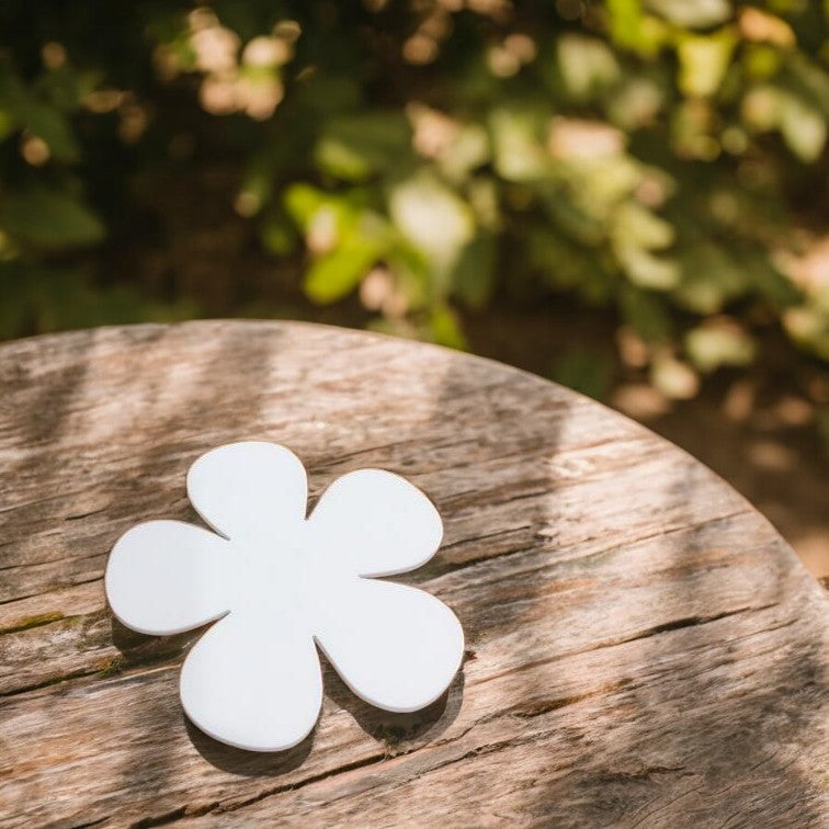 Daisy Flower Shaped Coasters in Clear & Gloss Colours