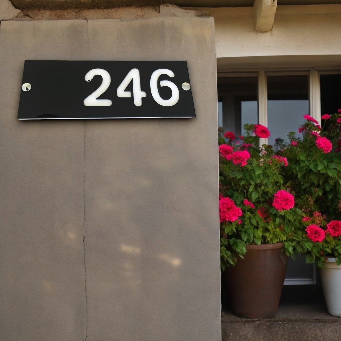 Rectangular Number House Signs, Custom Colours, Fonts & Sizes