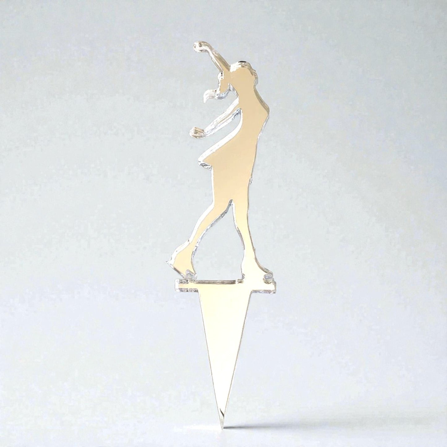 Custom Ice Skater Acrylic Cake Toppers, Bespoke Design, Various Colors & Sizes