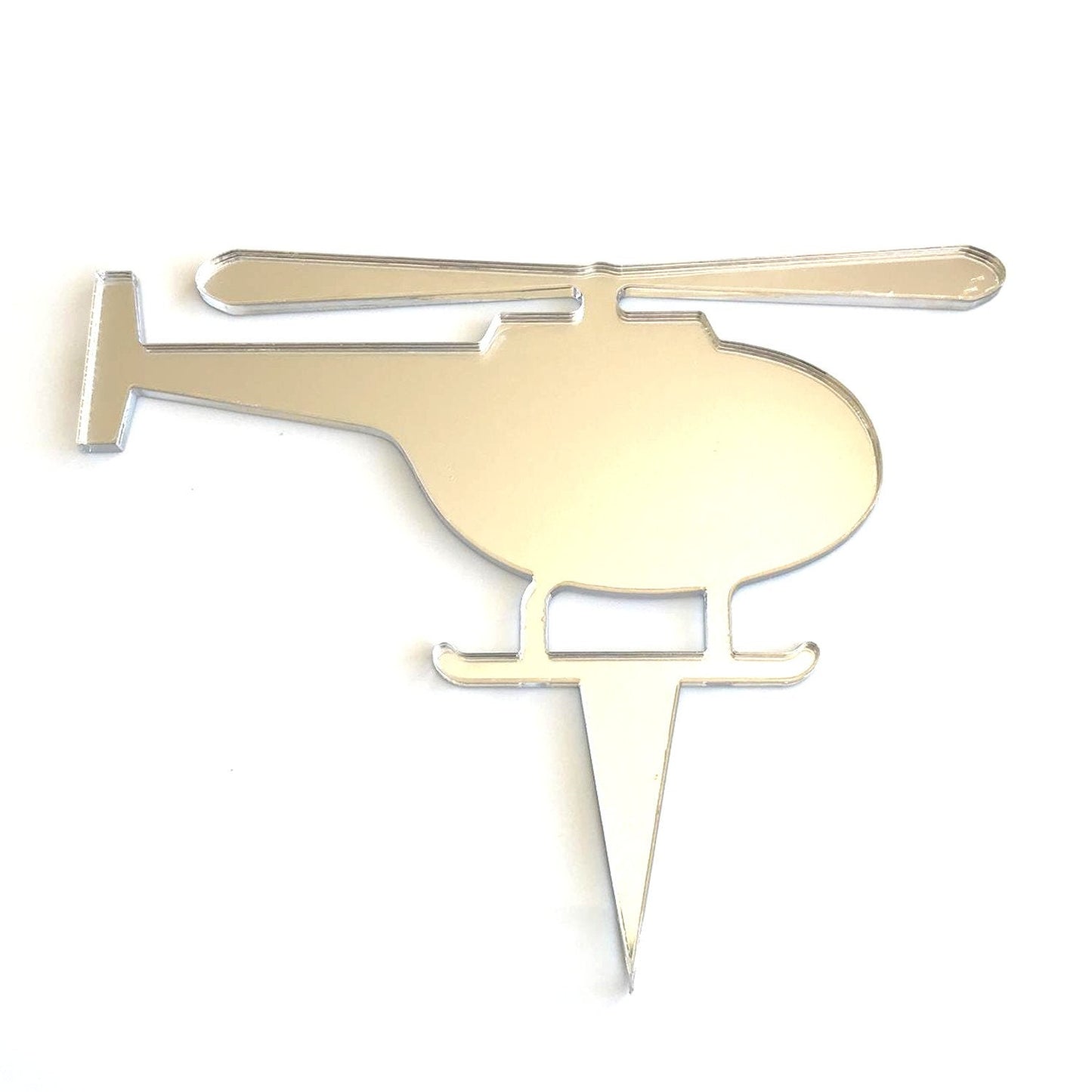 Helicopter Cake Toppers - Recycled Acrylic, Various Sizes & Colors, Bespoke Designs Made to Order