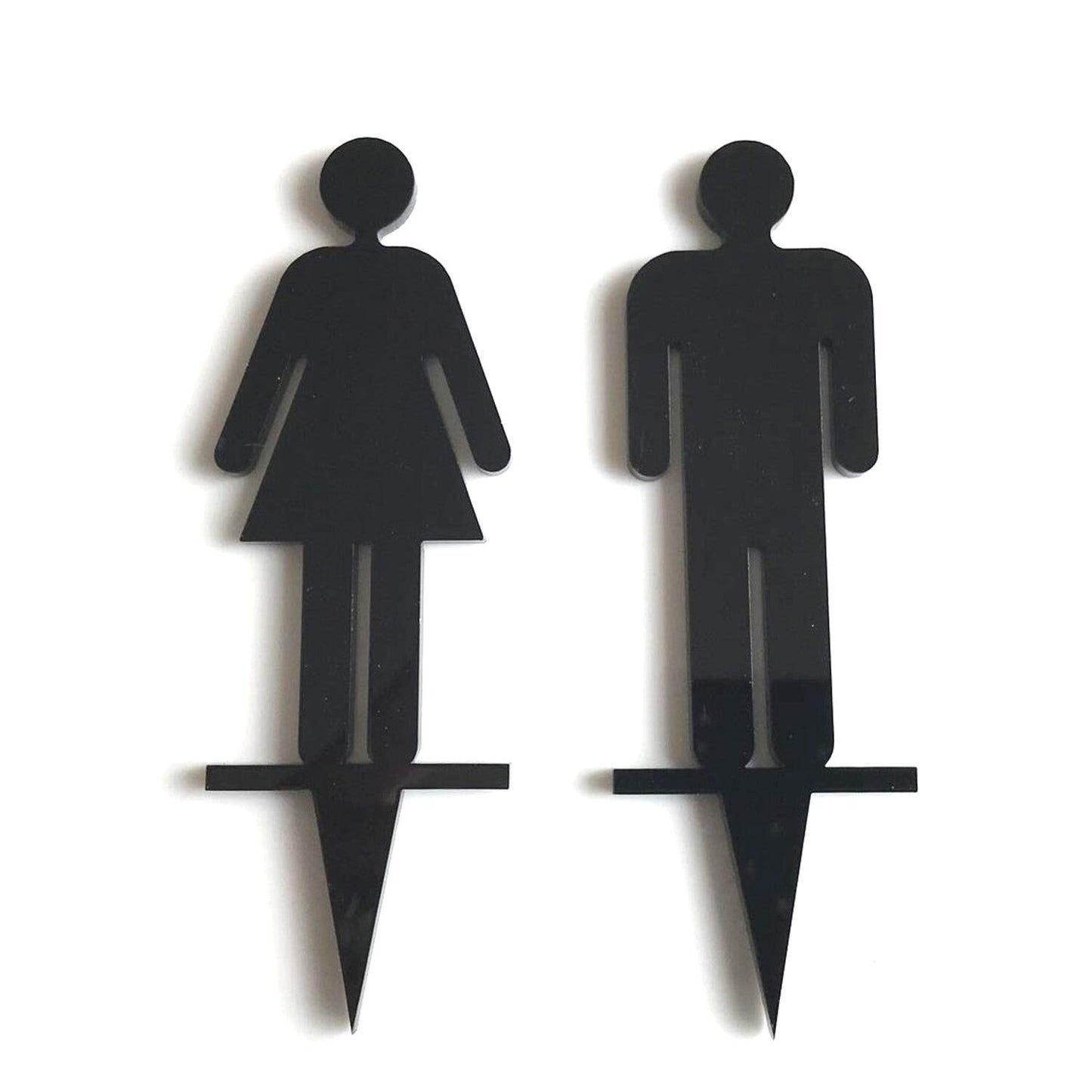 Male & Female Silhouette Shaped Cake Toppers