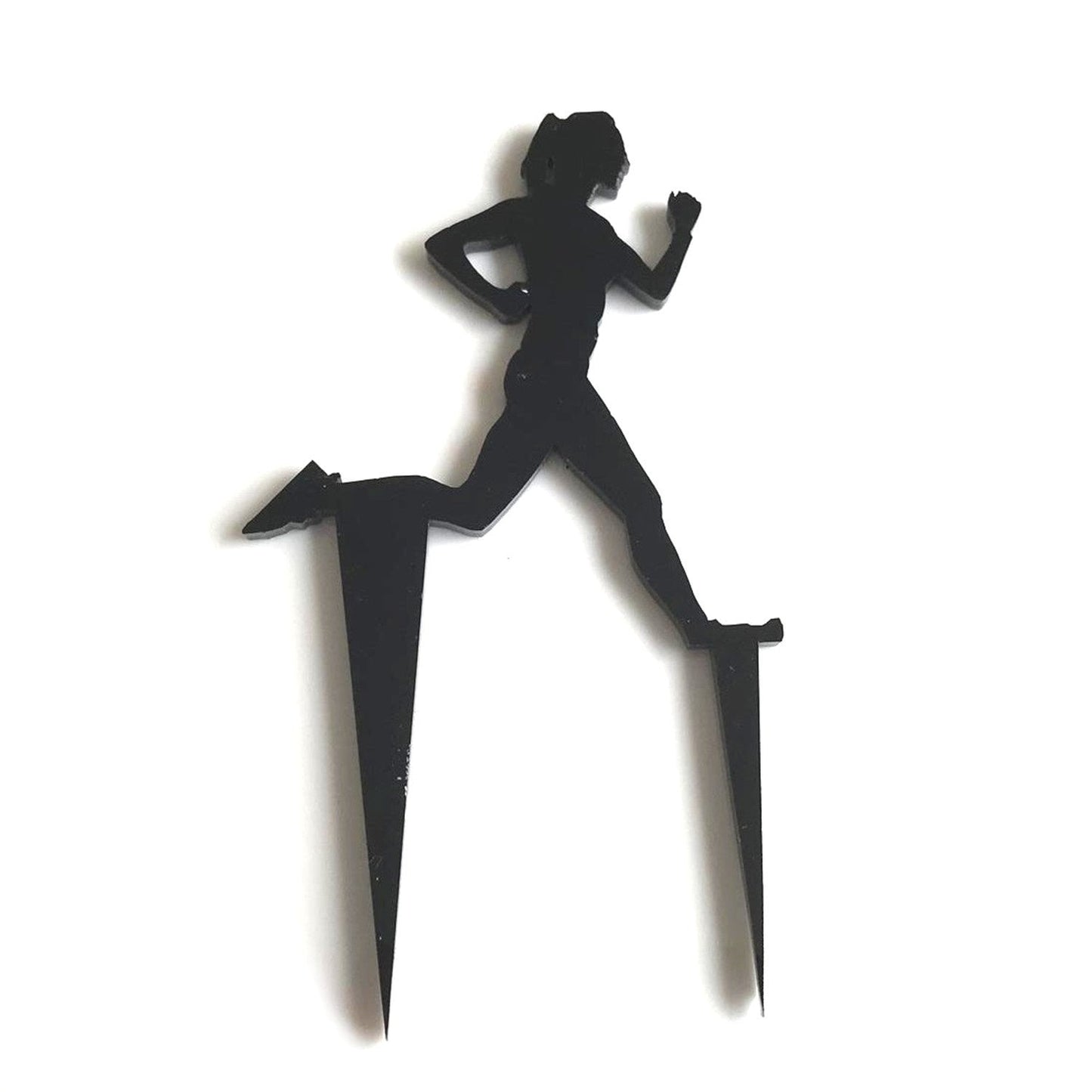 Marathon Lady Runner Cake Toppers - Custom Colours, Sizes, Engravings & Emblems