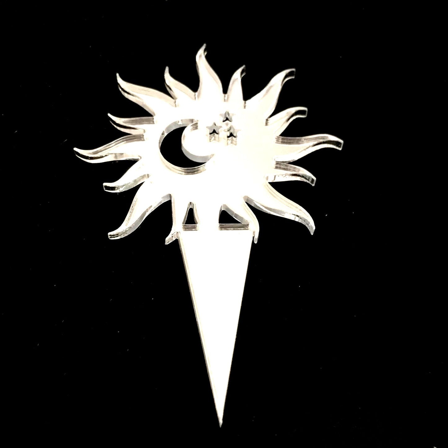 Custom Sun Moon Stars Cake Topper, Recycled Acrylic, UK Handcrafted