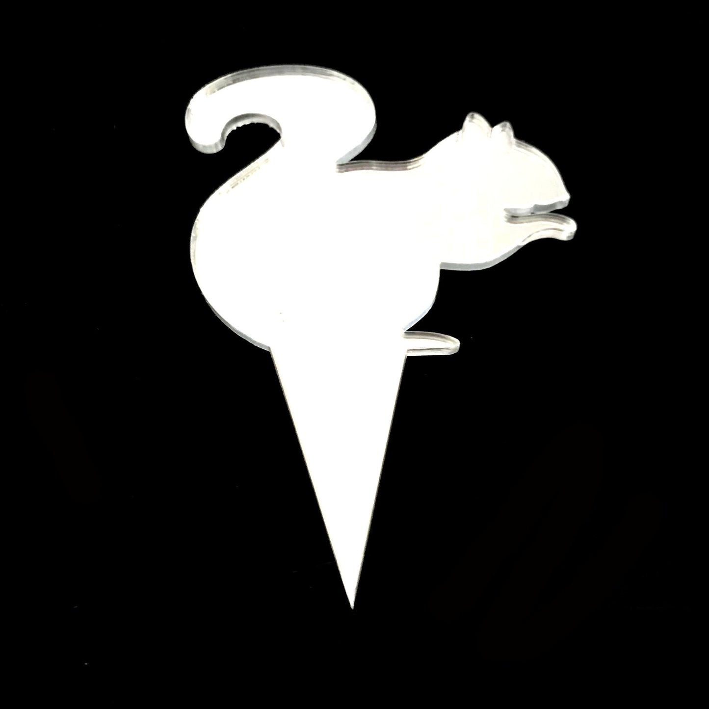 Laser Cut Squirrel Cake Topper – Eco-Friendly Acrylic, Reusable
