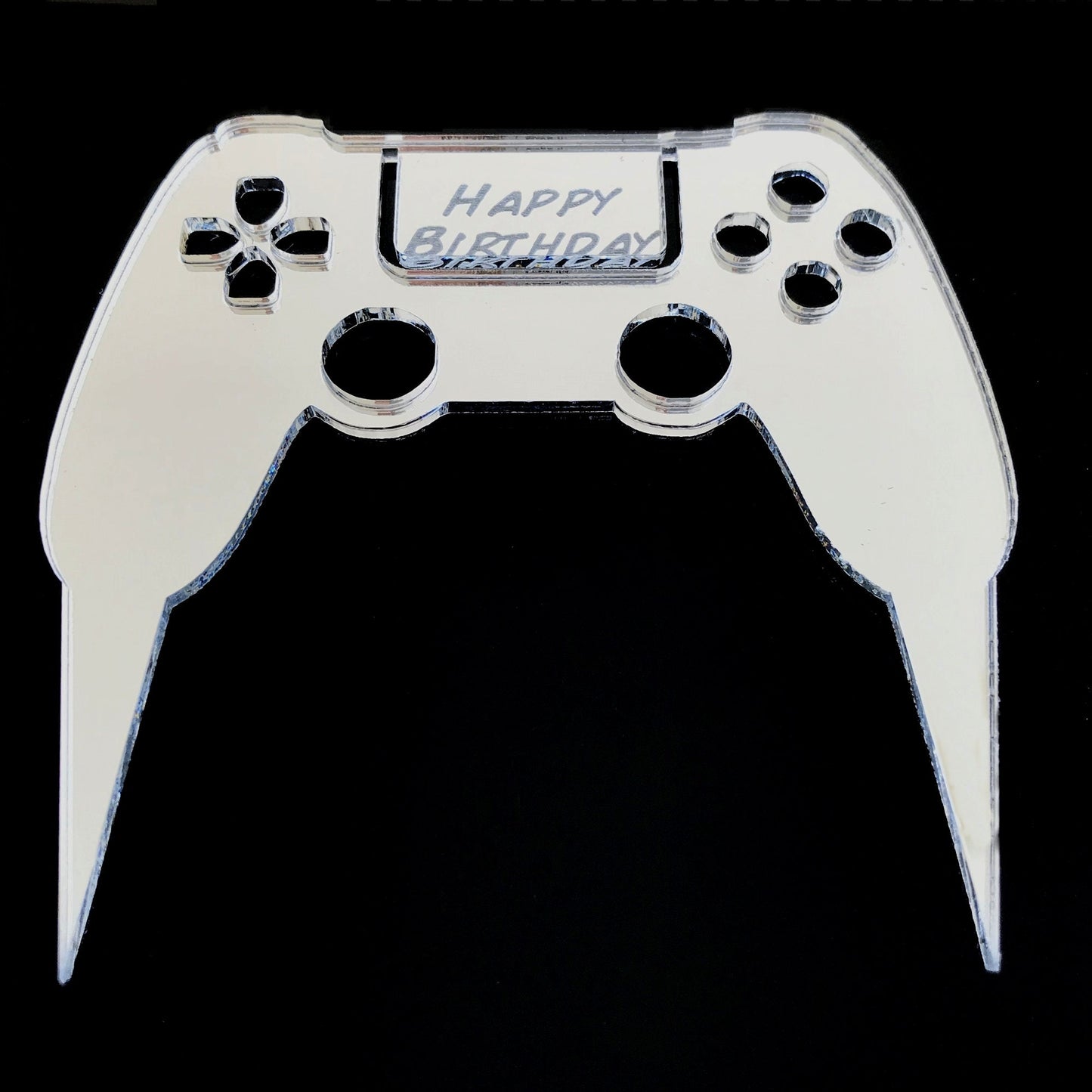 Unique Custom Gaming Controller Cake Toppers Recycled Acrylic, Various Colors & Sizes