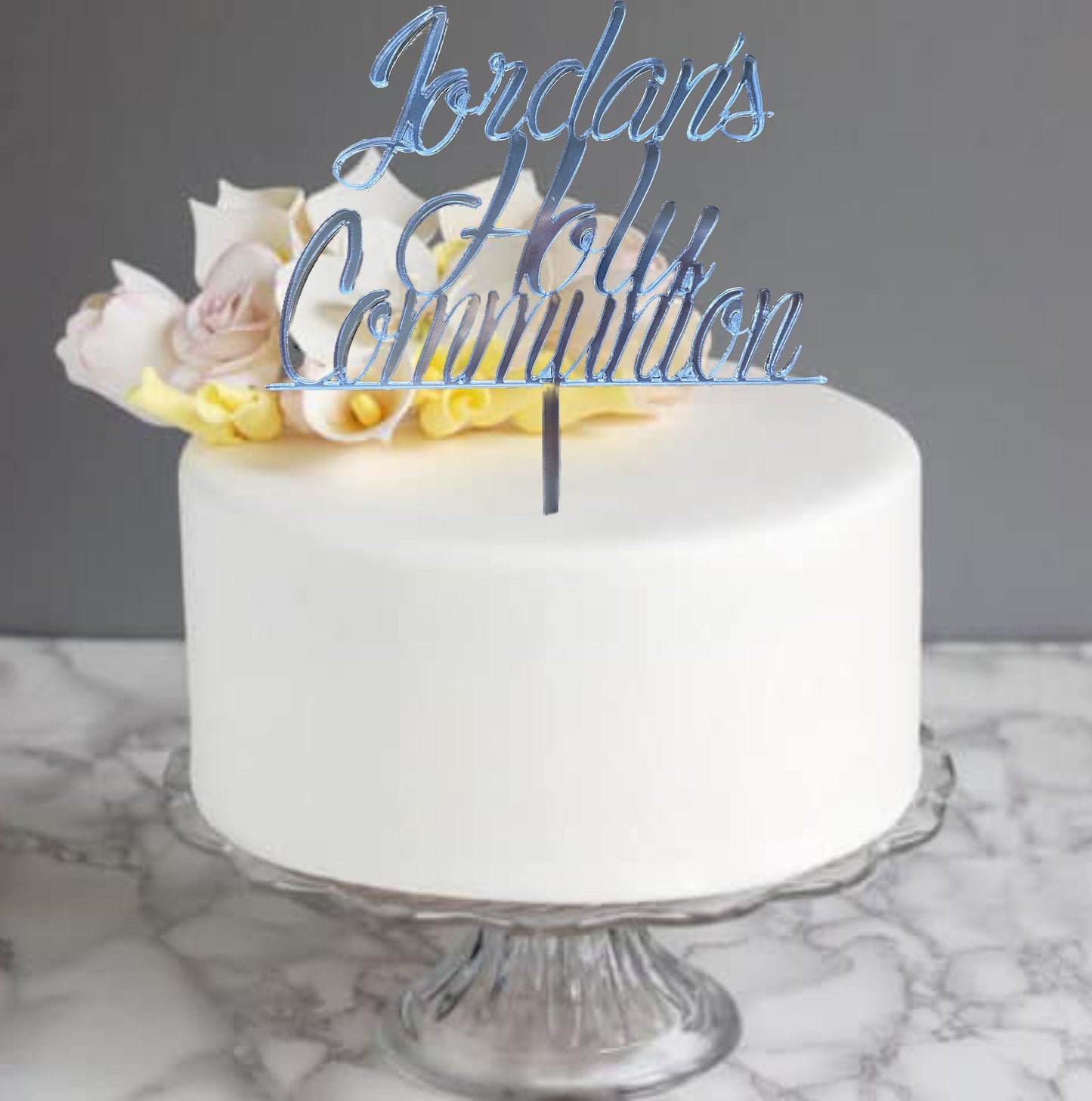 Customised Christening & First Communion Cake Toppers - Various Colour Options - Recycled - Bespoke Designs - Eco-Friendly -
