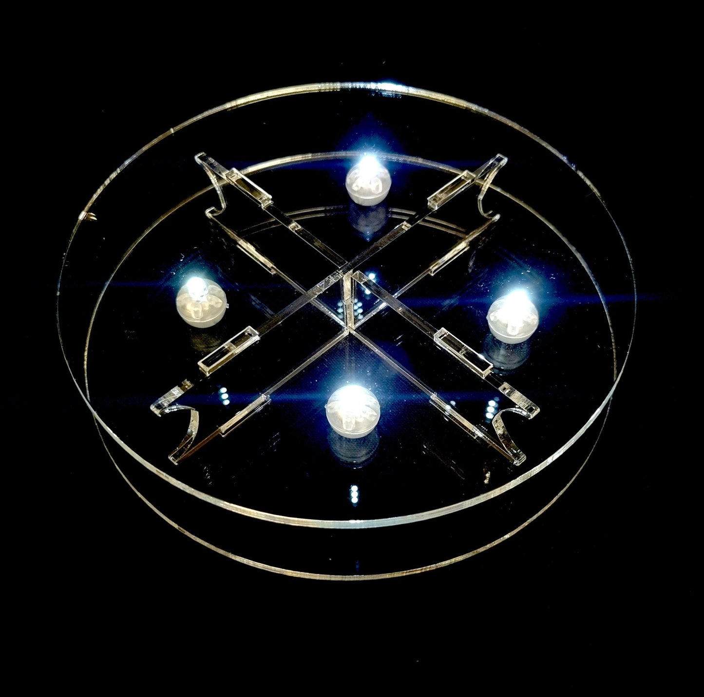 Floating Cake Stands with Lights: Clear Acrylic Separators