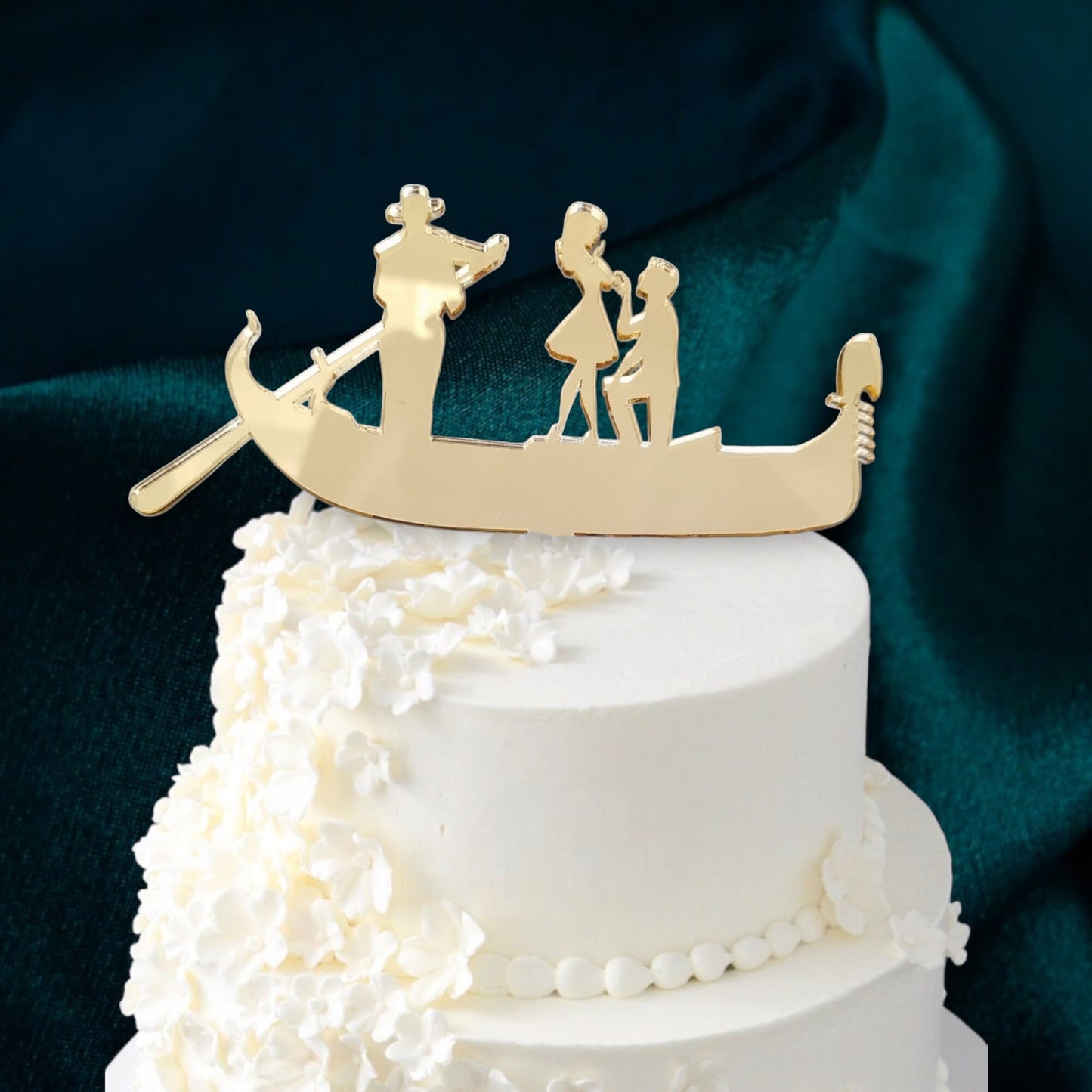 Gondola Engagement/Wedding Shaped Cake Toppers - Colour Options Available