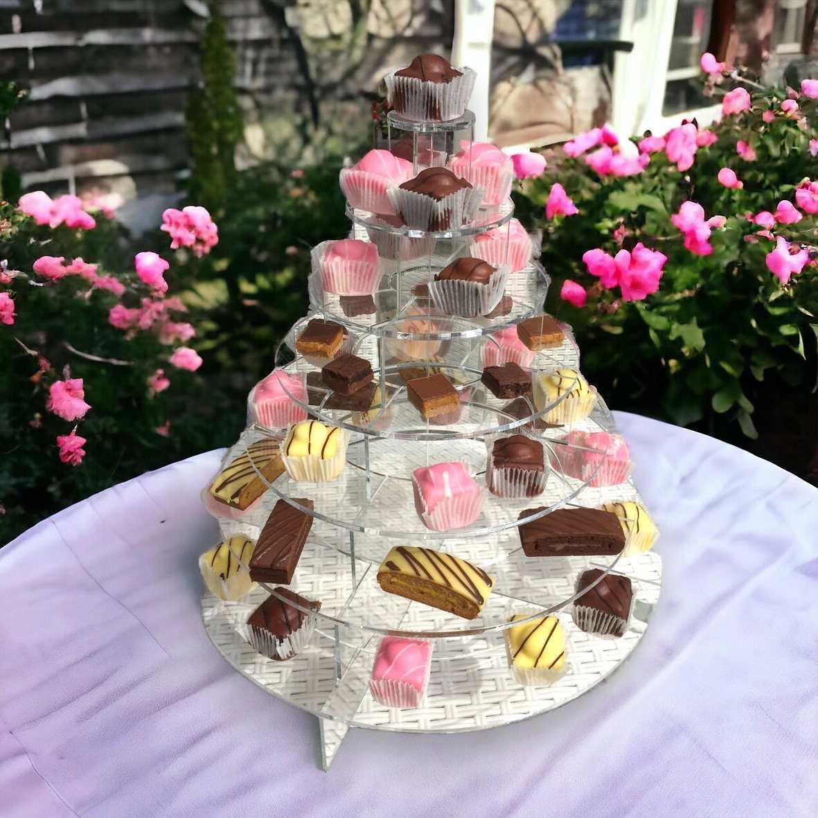 Custom Acrylic Canape Stand: High Tea Party Display