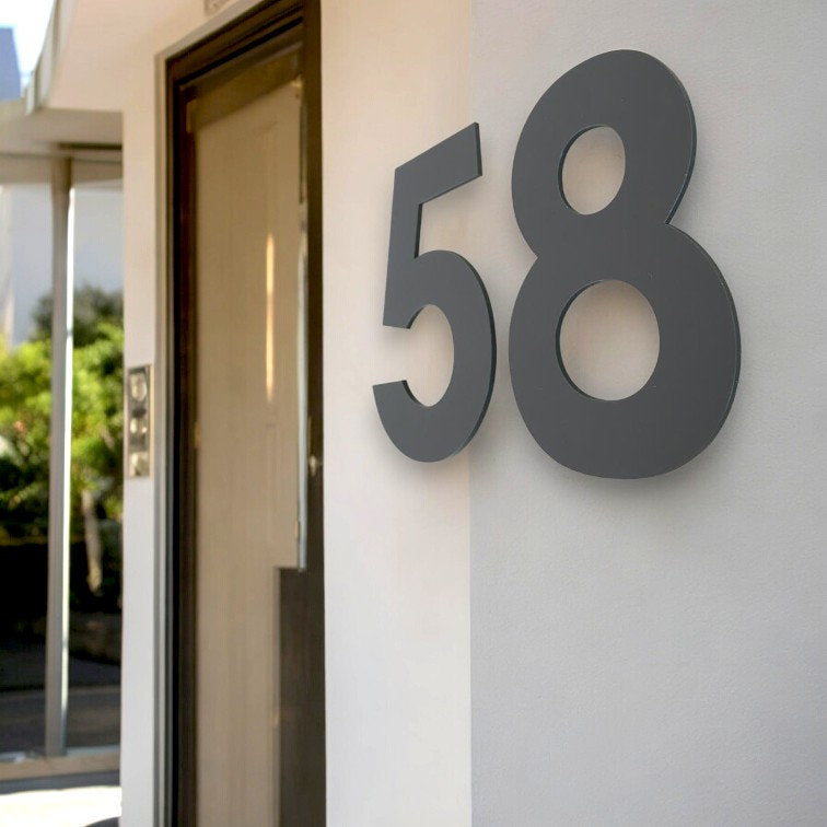 Floating House Letters & Numbers with fixings (Sold Per Digit) - Custom Sizes, Colours, Fonts