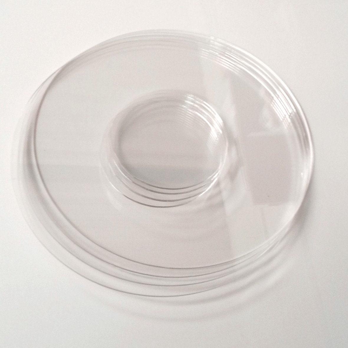 Engraved Clear Acrylic Worktop Savers, Round Table Protector, Custom Size