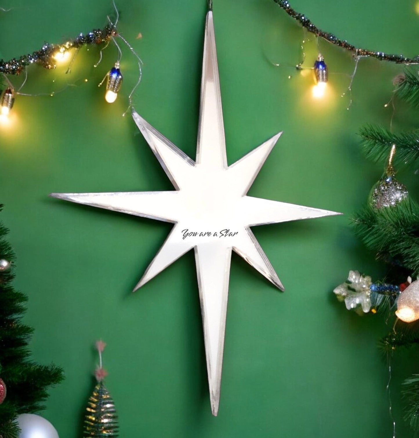 Pointed Christmas Star Mirrors