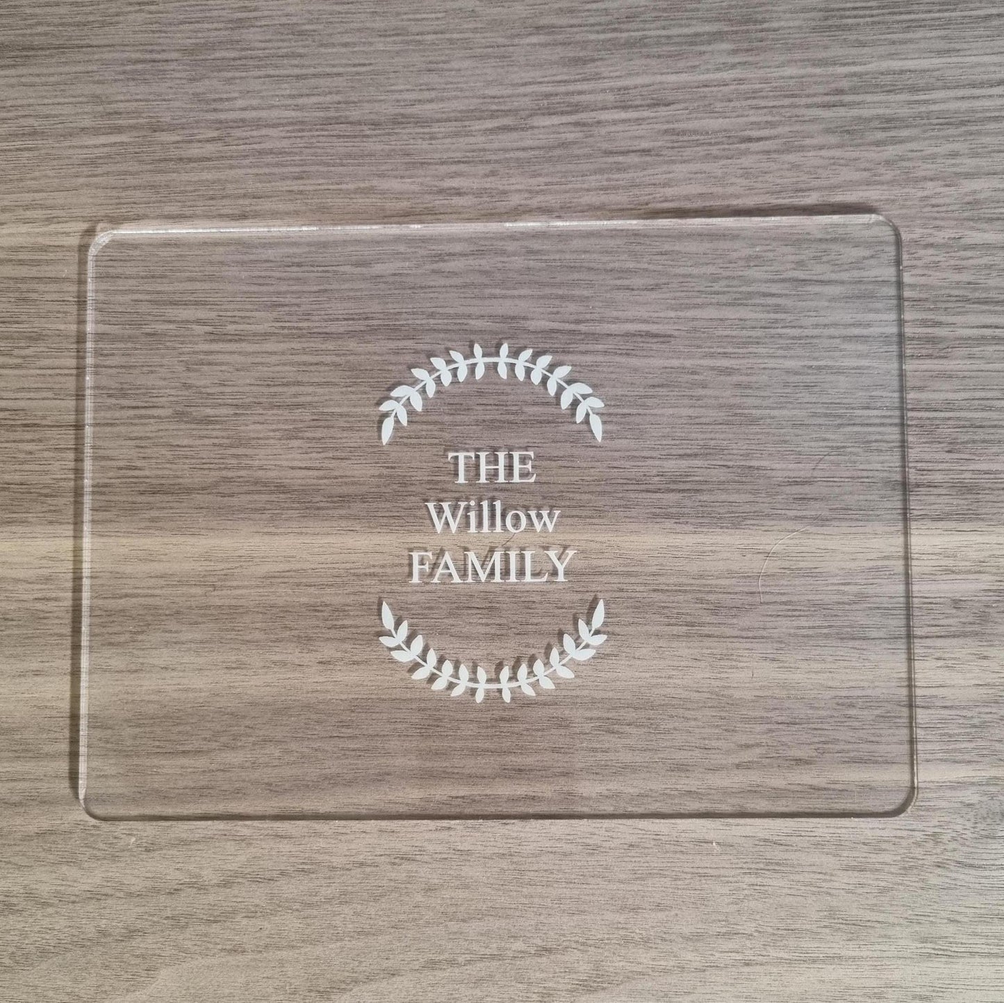 Custom Shape & Size Clear Worktop Savers, Tabletop Protectors / Serving Mats, Engraved or Plain