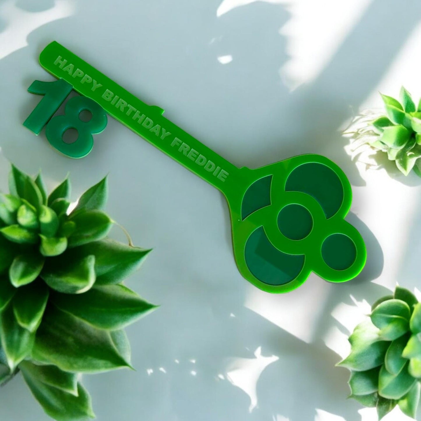 Custom Age Mirror Key, Personalized Birthday Gift