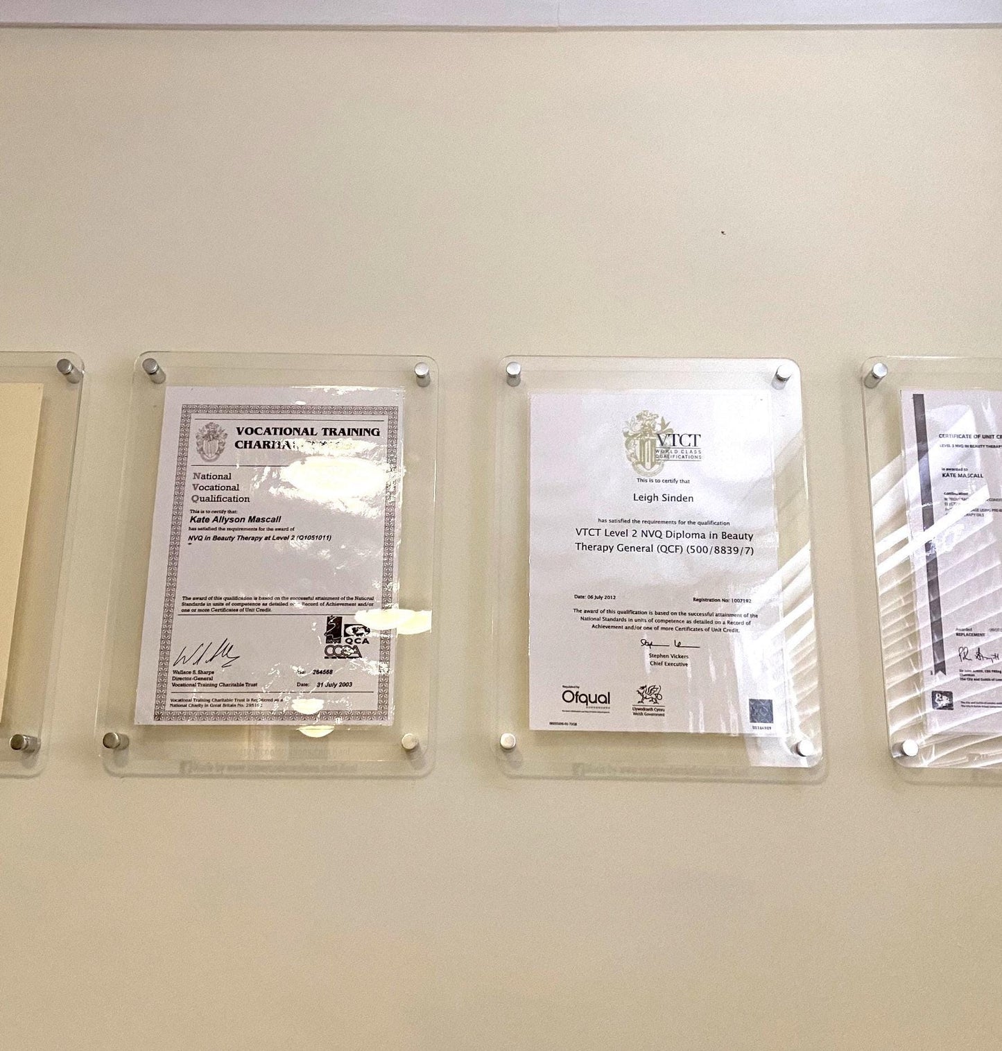 Custom Acrylic Wall Frame – Wood Finish, Personalized Engraving, Made in UK