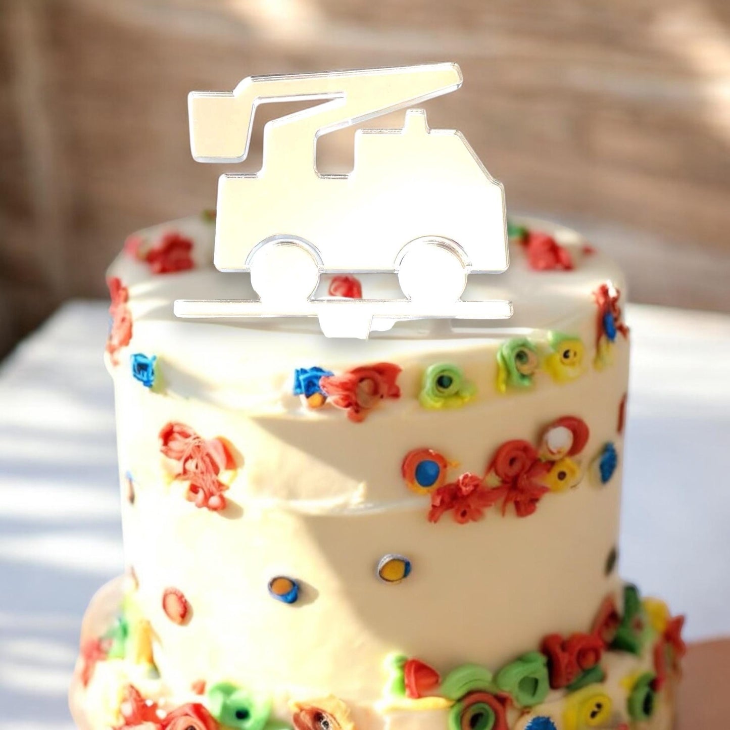 Cherry Picker work tr Shaped Cake Toppers & Emblems - Custom Colours, Bespoke Style Made