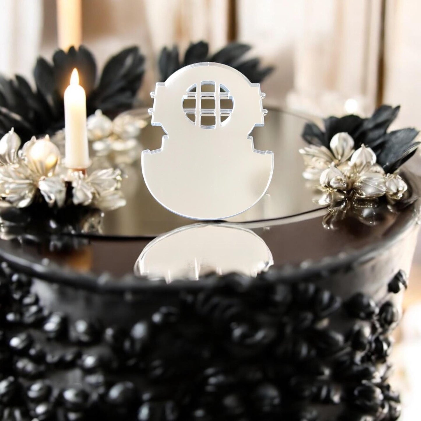Diving Helmet Cake Toppers Custom Cake Decoration