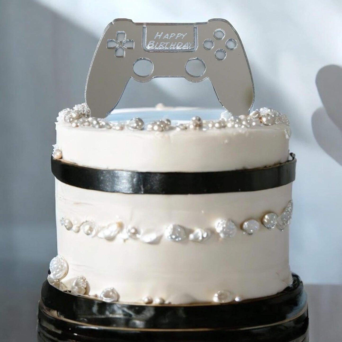 Unique Custom Gaming Controller Cake Toppers Recycled Acrylic, Various Colors & Sizes