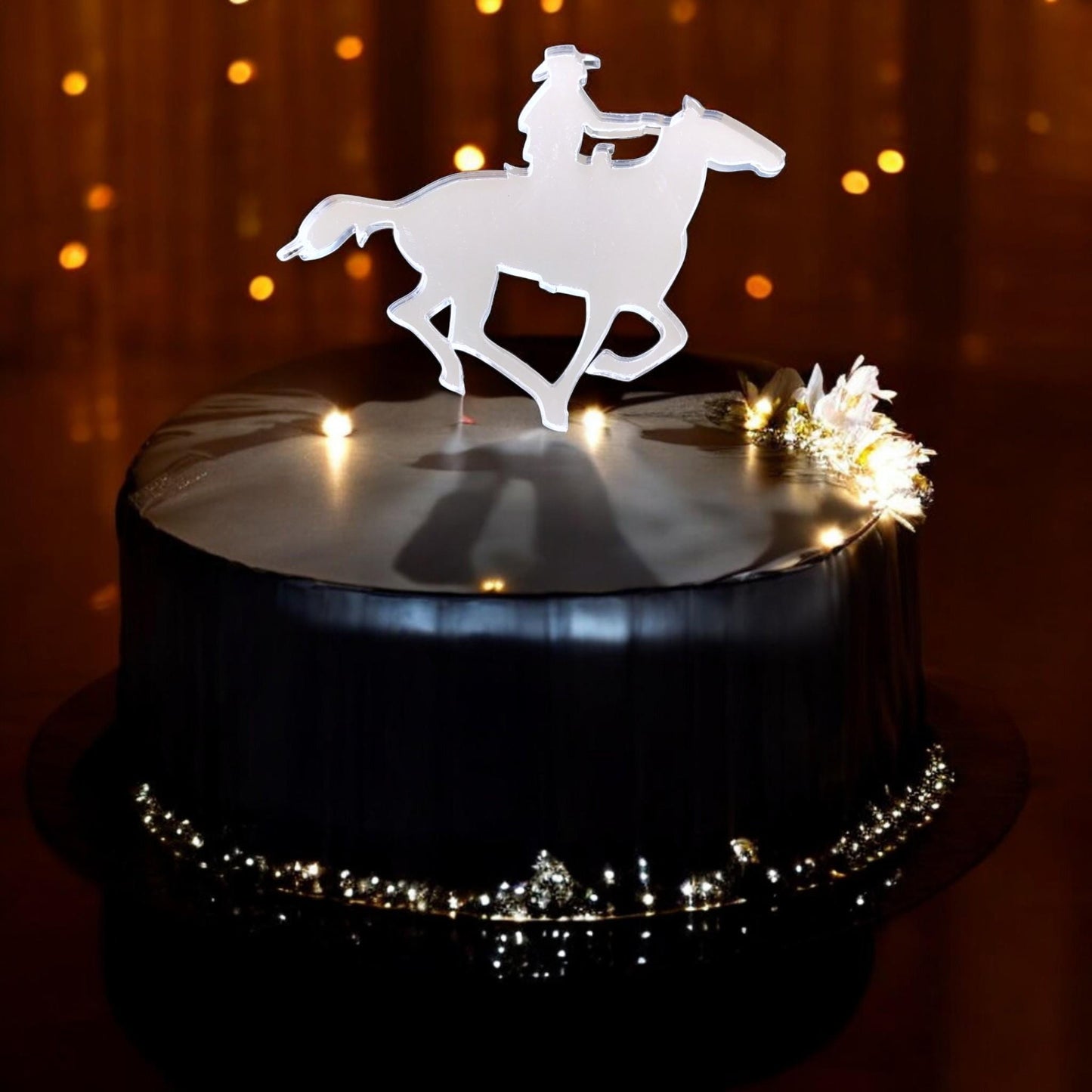 Cowboy Riding Horse Cake Toppers Western Party Decor