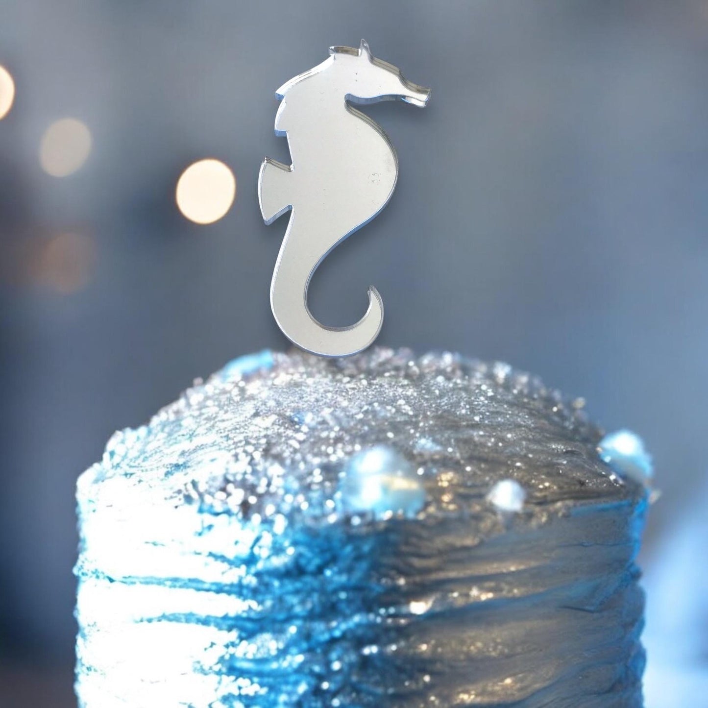 Seahorse Cake Topper – Cupcake Decoration, Bespoke Design