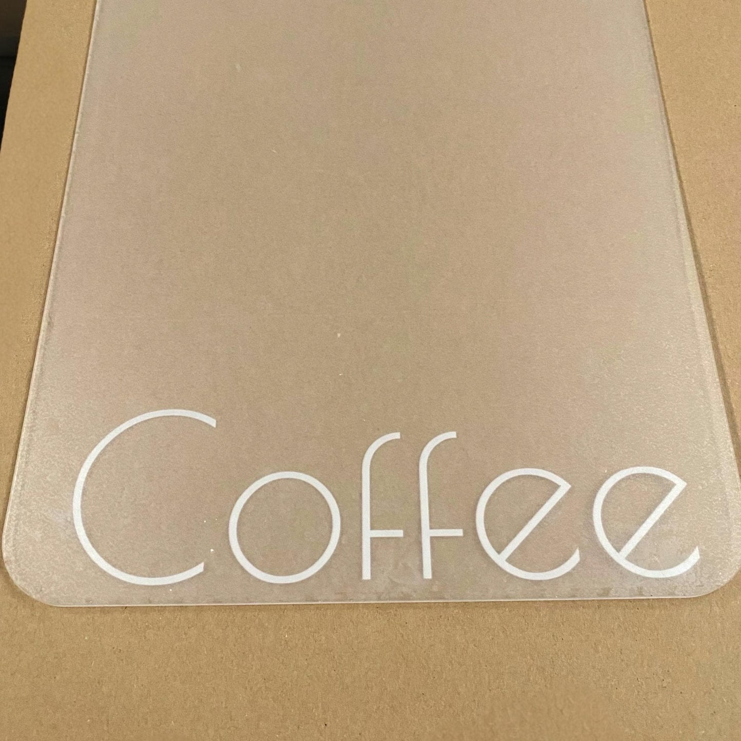 Custom Shape & Size Clear Worktop Savers, Tabletop Protectors / Serving Mats, Engraved or Plain